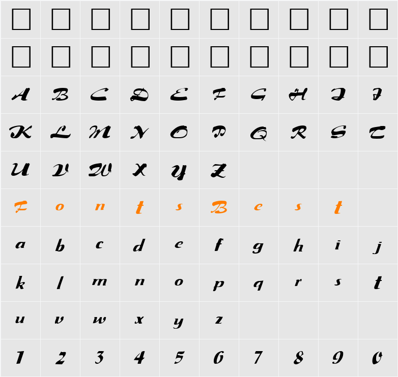 Delight Character Map