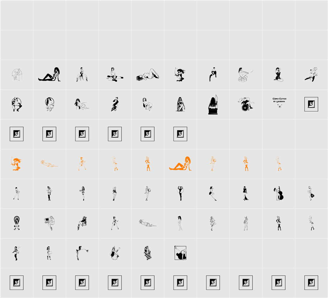 Comix Cuties Character Map