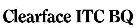 Clearface ITC BQ Font Image