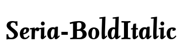 Seria-BoldItalic Font Image
