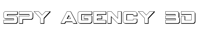 Spy Agency 3D Font Image