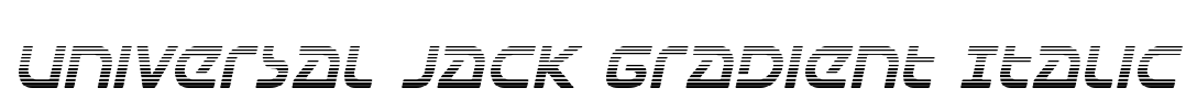 Universal Jack Gradient Italic Font Image