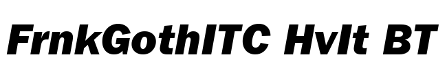 FrnkGothITC HvIt BT Font Image
