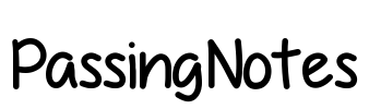 PassingNotes Font Image
