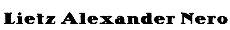 Lietz Alexander Nero Font Image