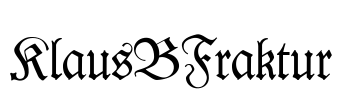 KlausBFraktur Font Image