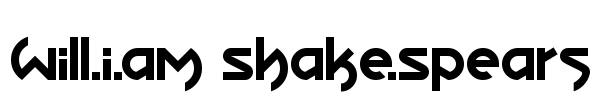 Will.i.am Shake.Spears Font Image