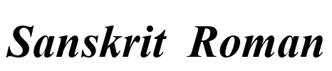 Sanskrit  Roman