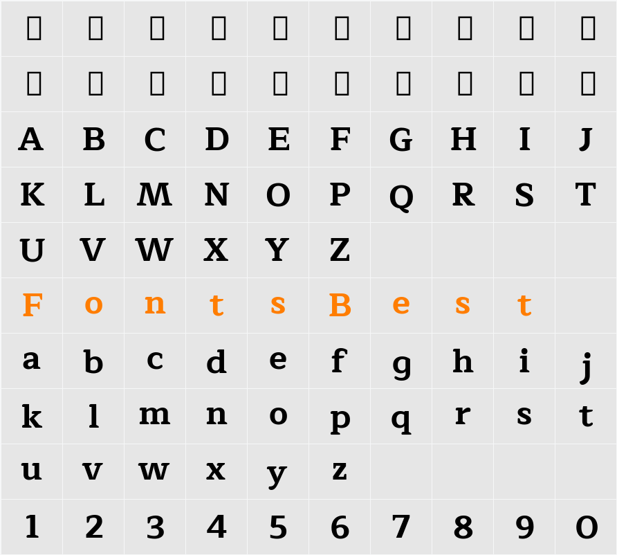 Maitree Character Map