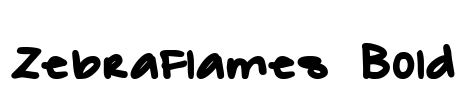 ZebraFlames Bold Font Image