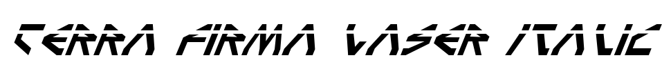 Terra Firma Laser Italic Font Image