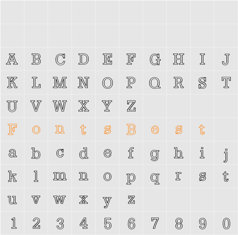 a_NoterClg Character Map