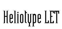 Heliotype LET Font Image