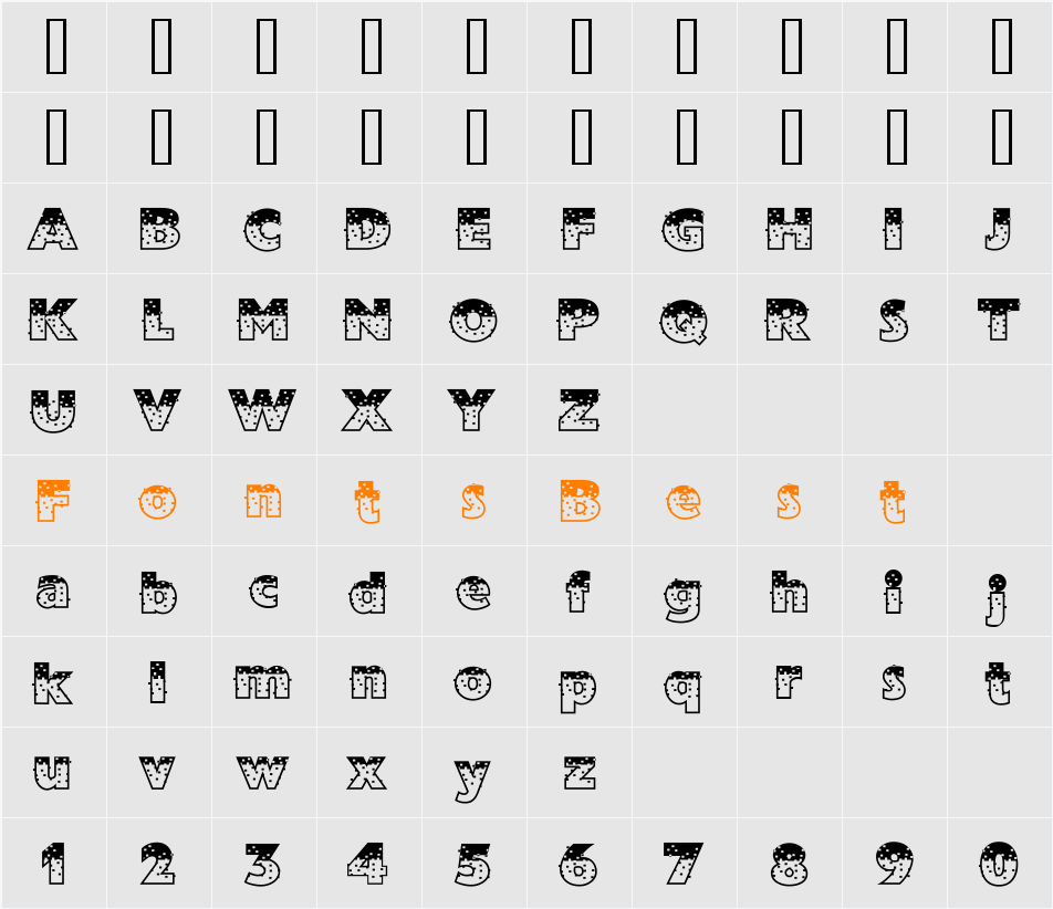 Squared Character Map
