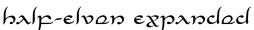 Half-Elven Expanded Font Image