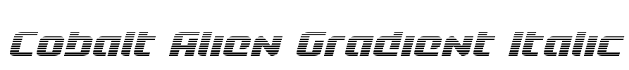Cobalt Alien Gradient Italic