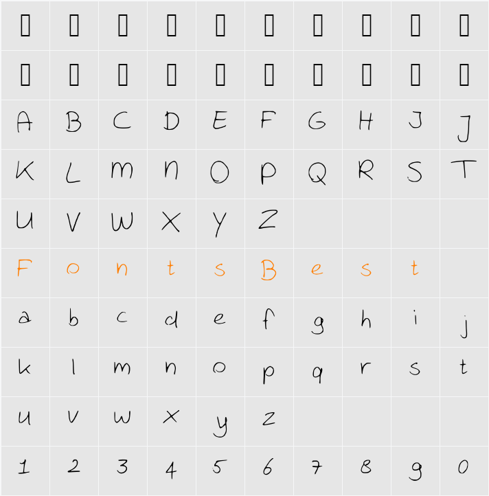 RubenKoops Character Map
