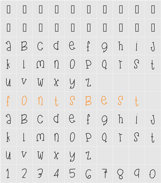fun fragment Character Map