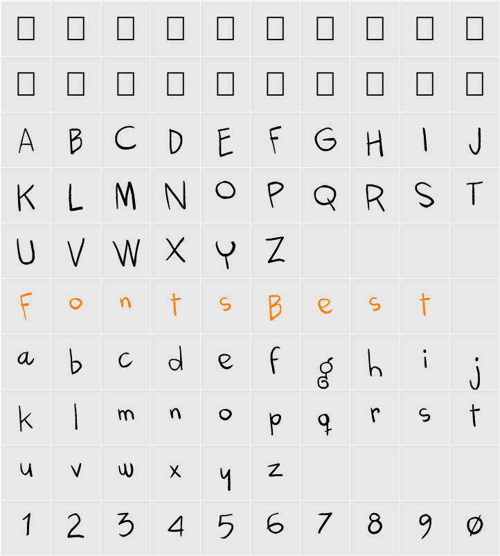 kokekoko light Character Map