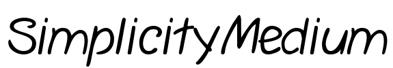 SimplicityMedium Font Image