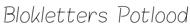 Blokletters Potlood Font Image