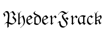 PhederFrack Font Image