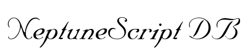 NeptuneScript DB Font Image