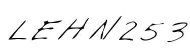 LEHN253 Font Image