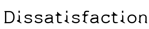 Dissatisfaction Font Image