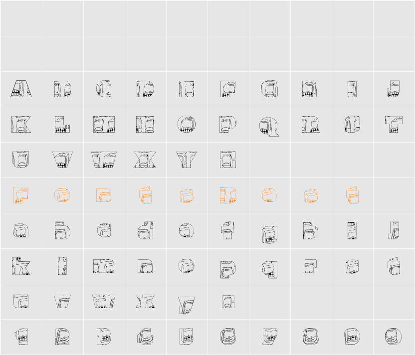 Monster boxes Character Map