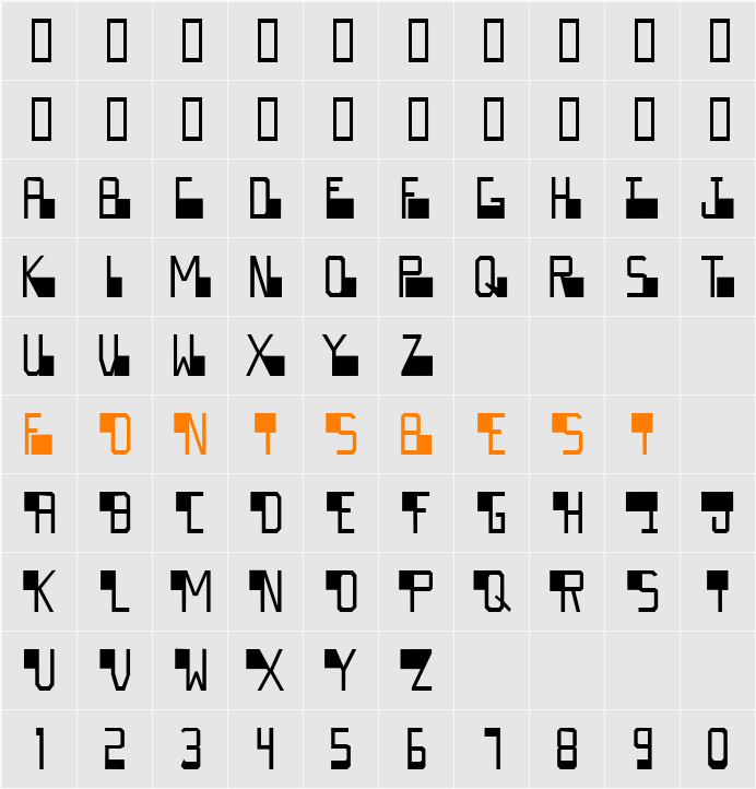 336-CAI978 Character Map
