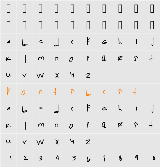 TheHundredClub Character Map
