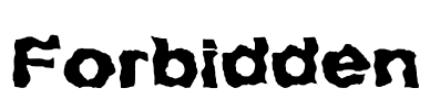 Forbidden Font Image