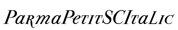 ParmaPetitSCItalic Font Image