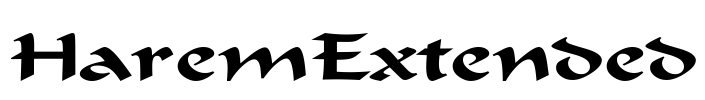 HaremExtended Font Image