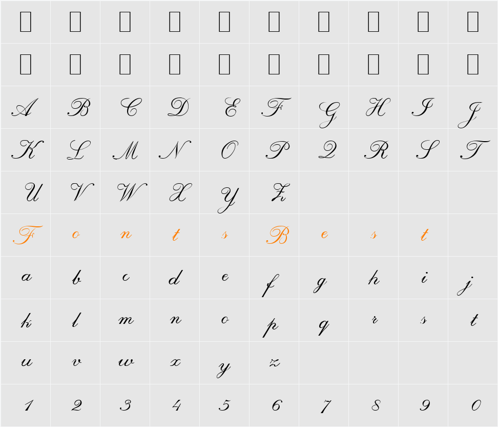 Script-R690 Character Map
