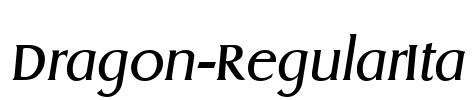 Dragon-RegularIta Font Image