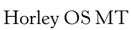 Horley OS MT Font Image
