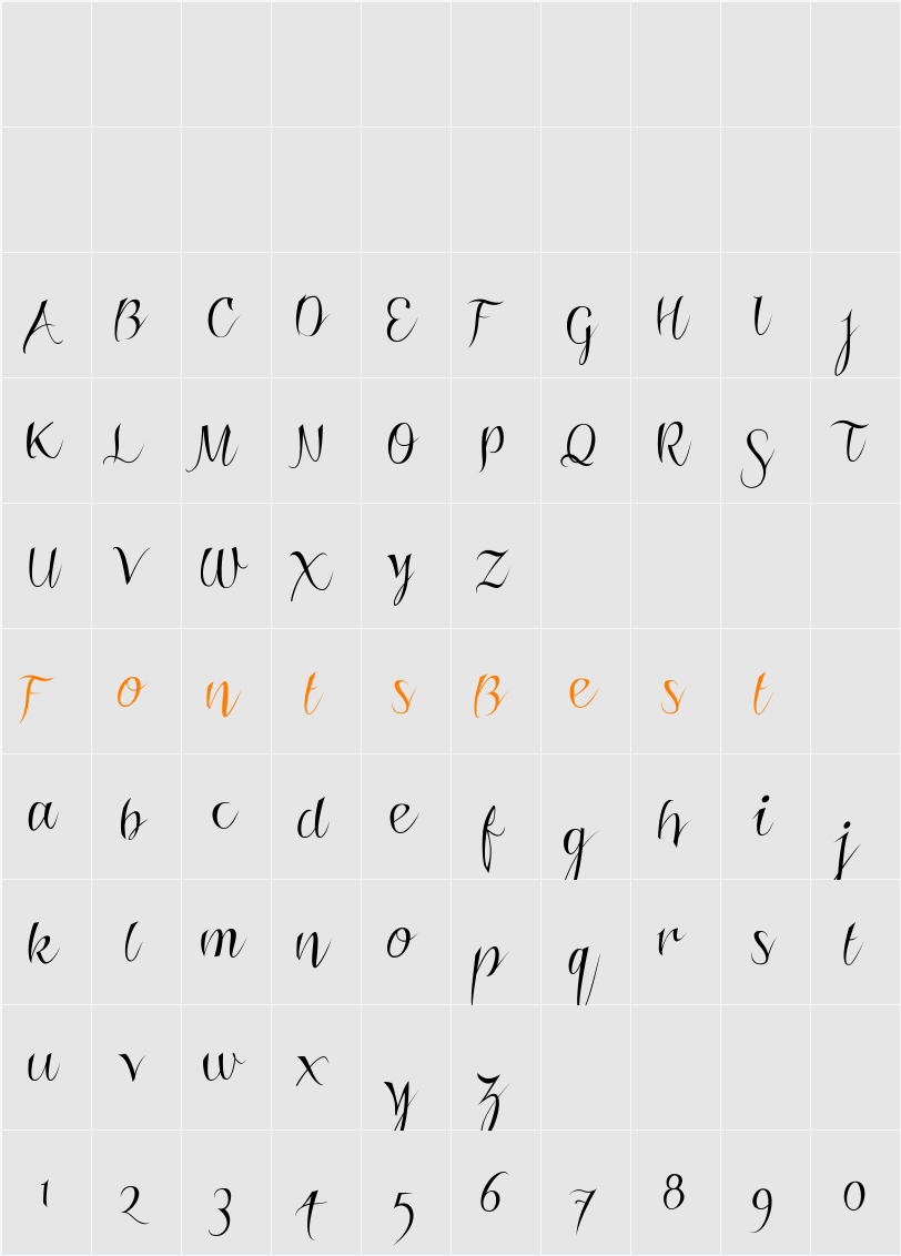 Roskrift Clean Character Map