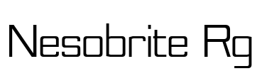 Nesobrite Rg Font Image