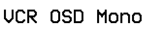 VCR OSD Mono Font Image