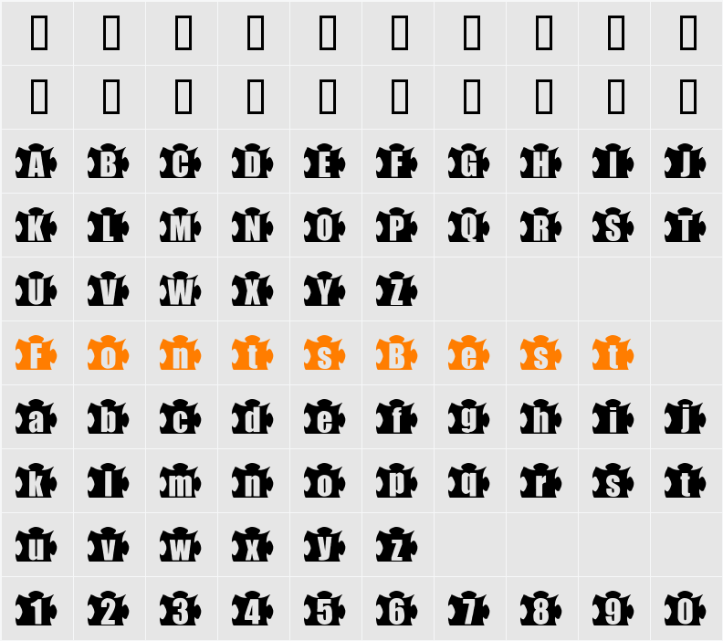 JI-Shoers Character Map