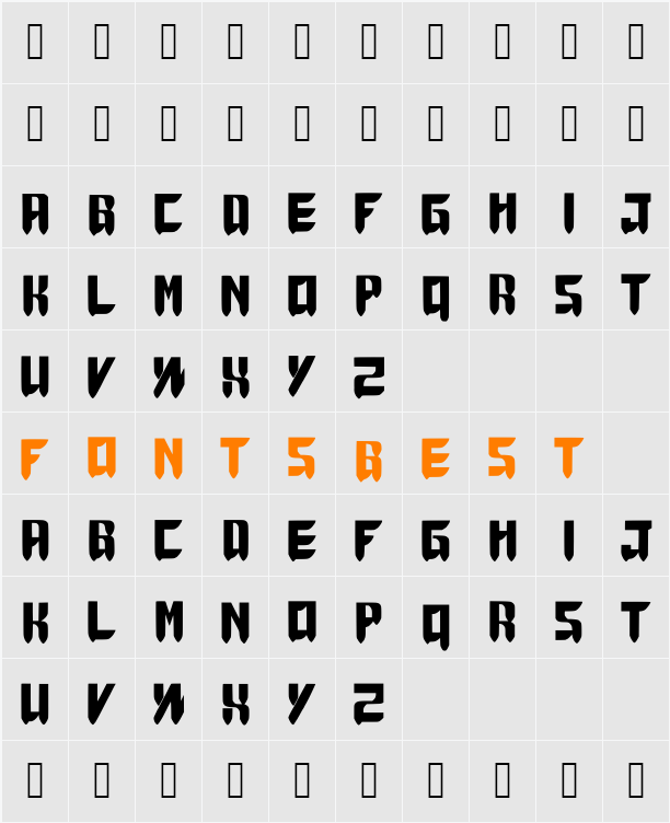 Thunder Force Wannabe ver.1.1 Character Map
