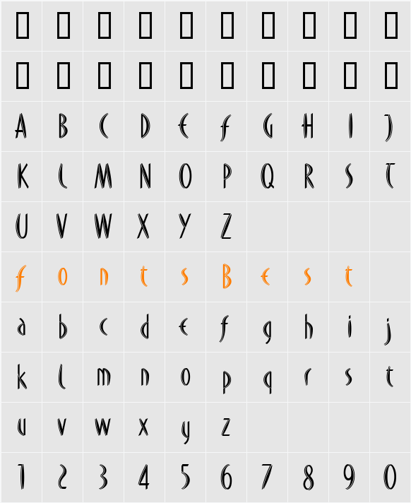 DuMoore Inline Character Map
