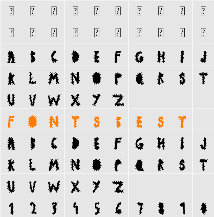 woodcutter VIRUS Character Map