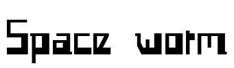 Space worm Font Image