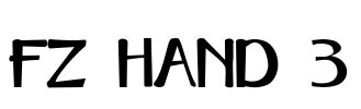 FZ HAND 3 Font Image