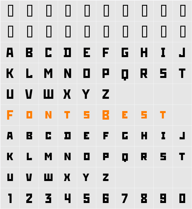 StenbergITC TT Character Map