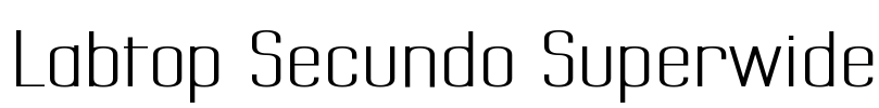 Labtop Secundo Superwide Font Image