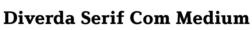 Diverda Serif Com Medium